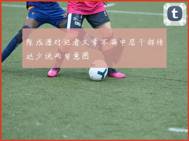 陈戌源对记者文章不满中层干部传达少说两句意图